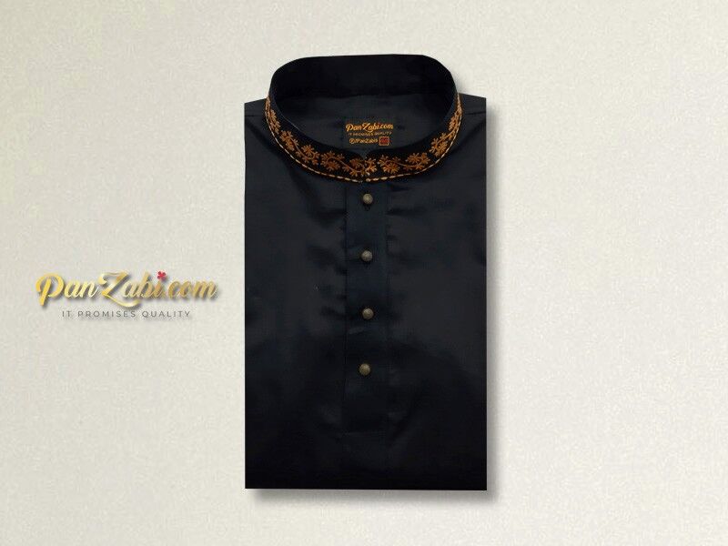 mens-black-embroidery-panjabi by panzabi.com
