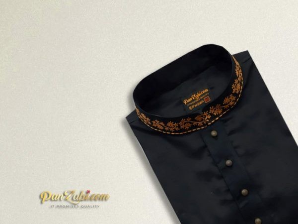 mens-black-embroidery-panjabi by panzabi.com